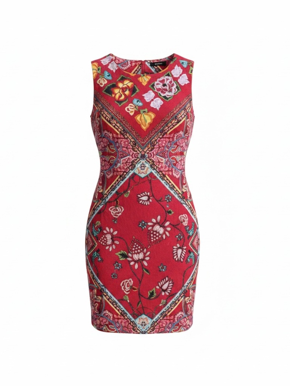 Desigual Red Floral Printed Sleeveless Mini Dress